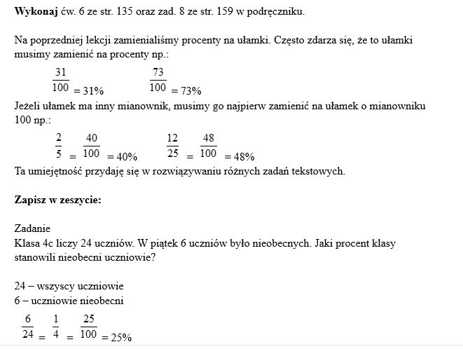 Sprawdzian Matematyka Klasa 6 Procenty Matematyka klasa 6 – Szkoła Podstawowa nr 2 im. Księcia Janusza